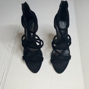 Zara Womens black sandal heels